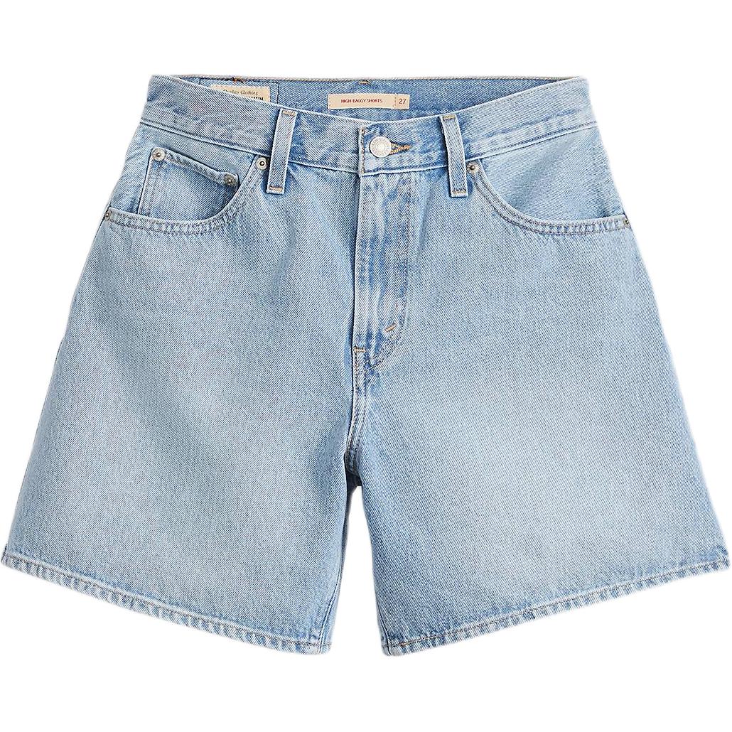 Левис Высокие Джинсовые Шорты Levis, Светло-голубой — фото 2