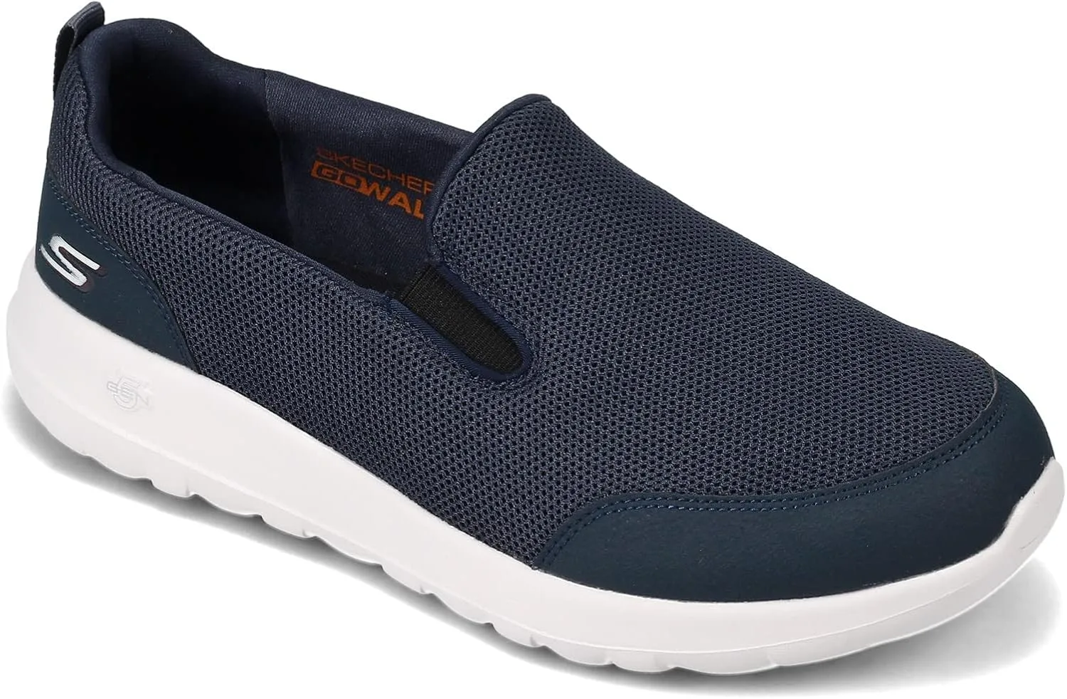 Мужские кроссовки Skechers Go Walk Max Clinched-Athletic Mesh Double Gore Slip On Shoe для ходьбы, темно-синий — фото 3