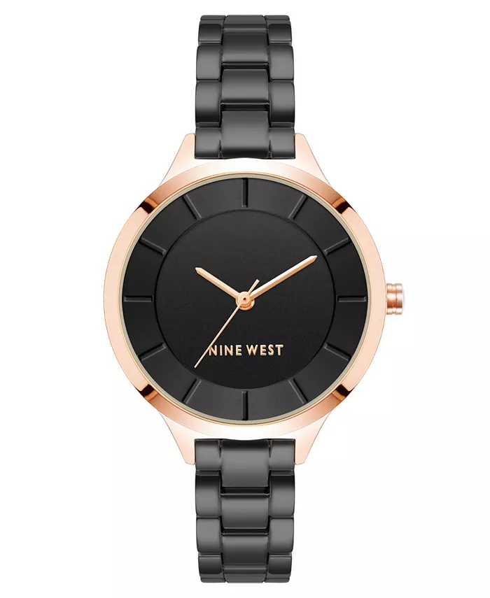 

Женские часы Quartz Black с браслетом из сплава, 34 мм Nine West