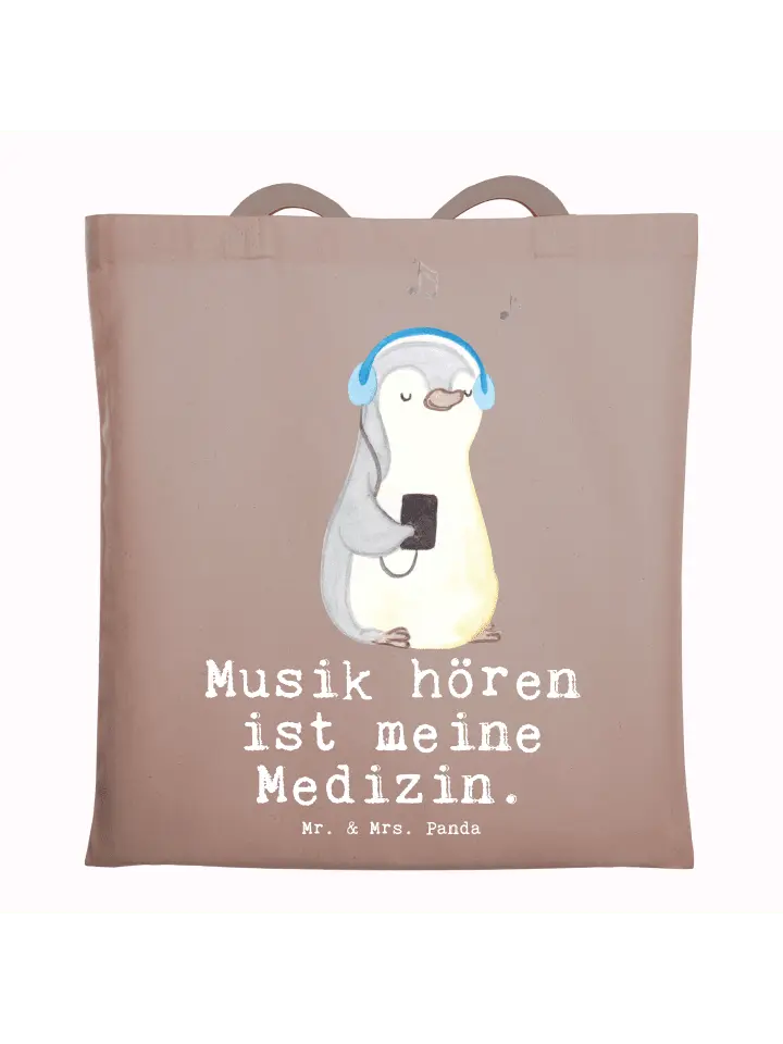 

Сумка для переноски Mr & Mrs Panda Pinguin Musik hören, пастельно-коричневый