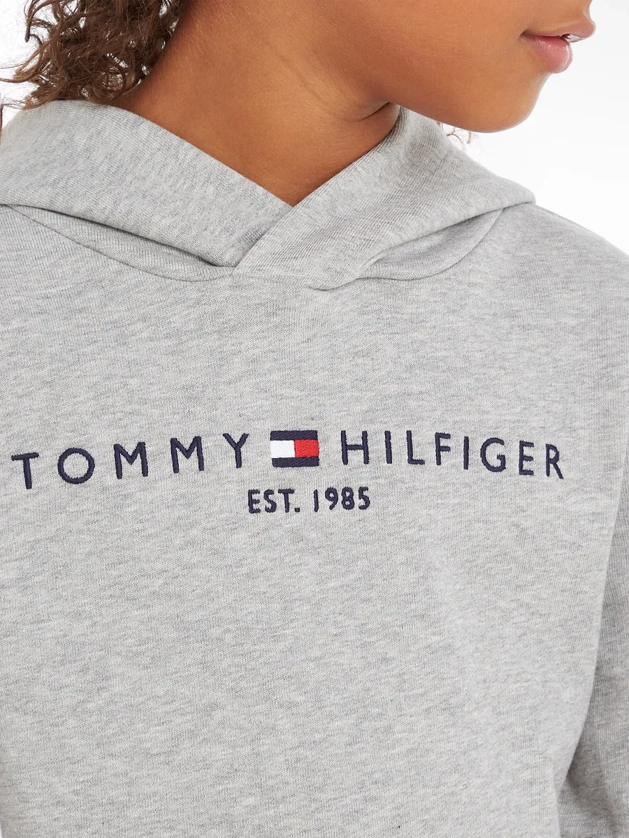 Толстовка с капюшоном Tommy Hilfiger "ESSENTIAL HOODIE" для мальчиков и девочек, цвет Grau-Meliert — фото 3
