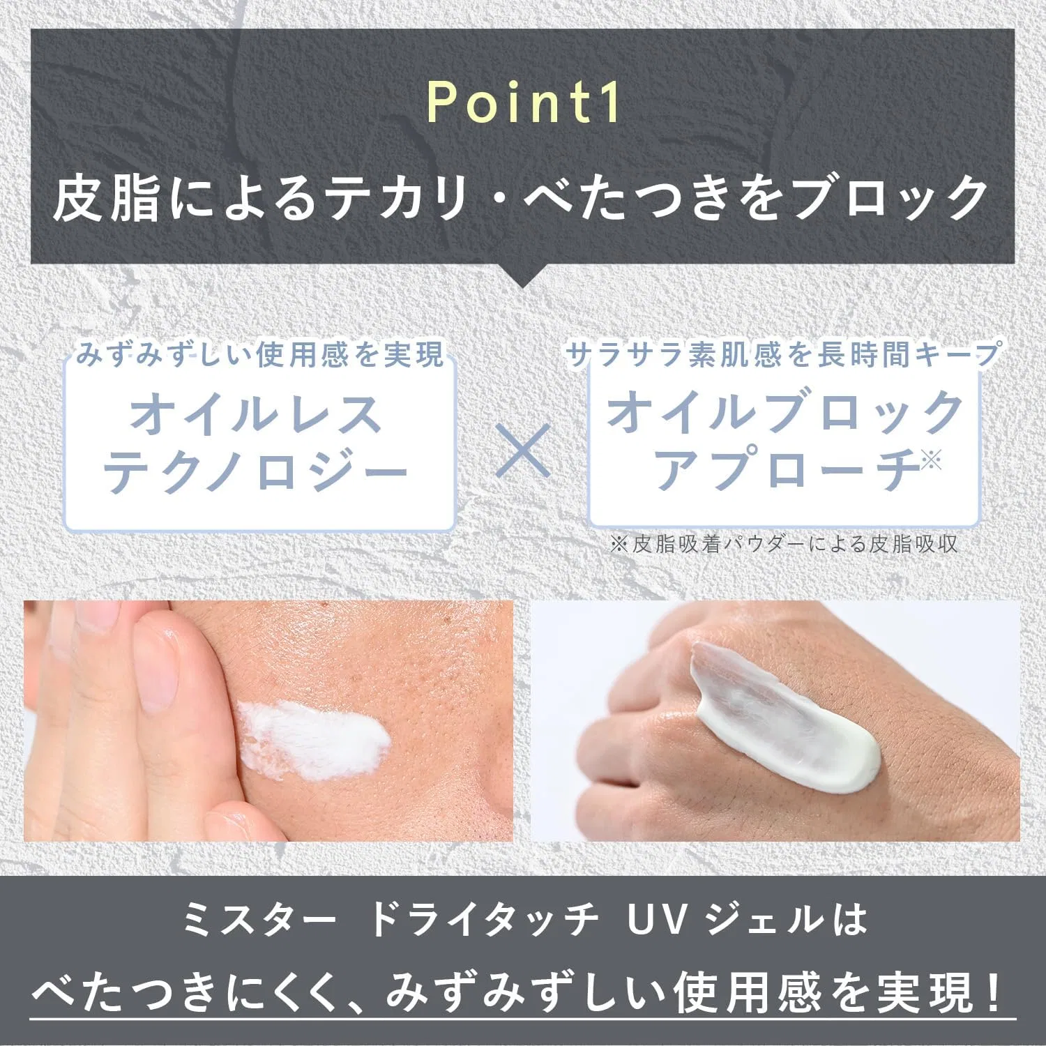 Солнцезащитный гель Mr. Dry Touch UV Gel SPF50+ PA++++, 60 г, белый — фото 3