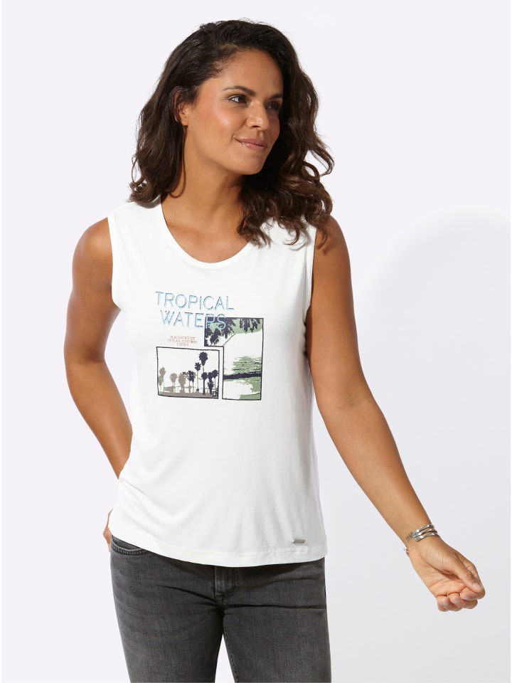 

WITT WEIDEN Футболка с принтом цвета экрю