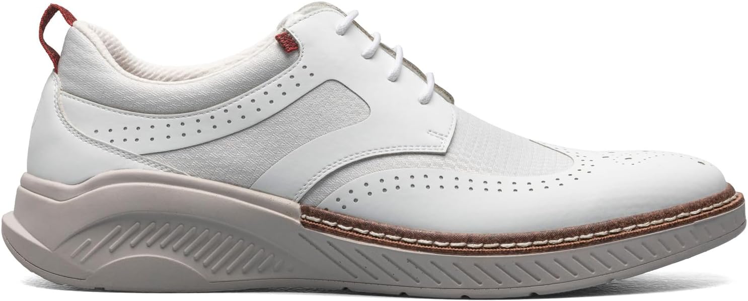 Мужские кроссовки-оксфорды STACY ADAMS Beckham Wingtip, белый — фото 3