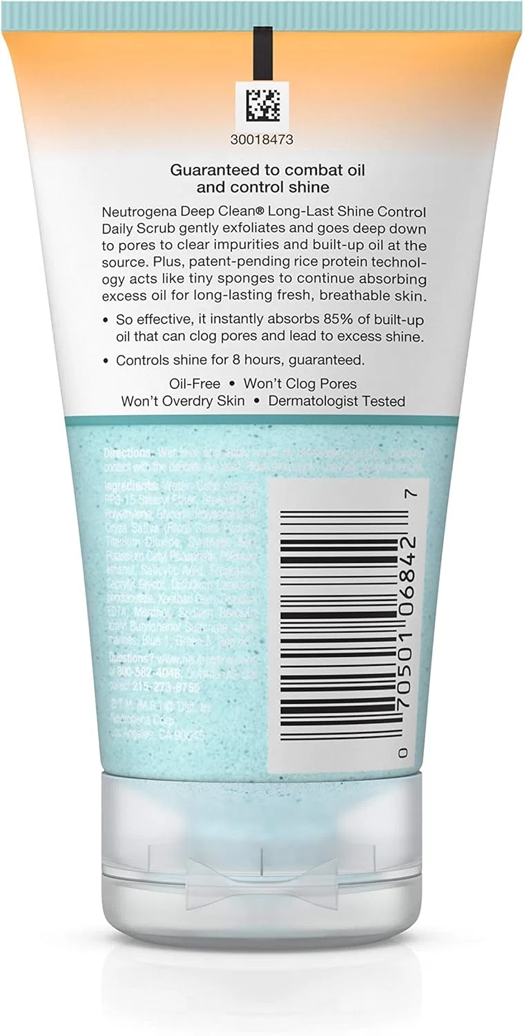 Скраб для лица Neutrogena Deep Clean Shine Control 124 мл — фото 2