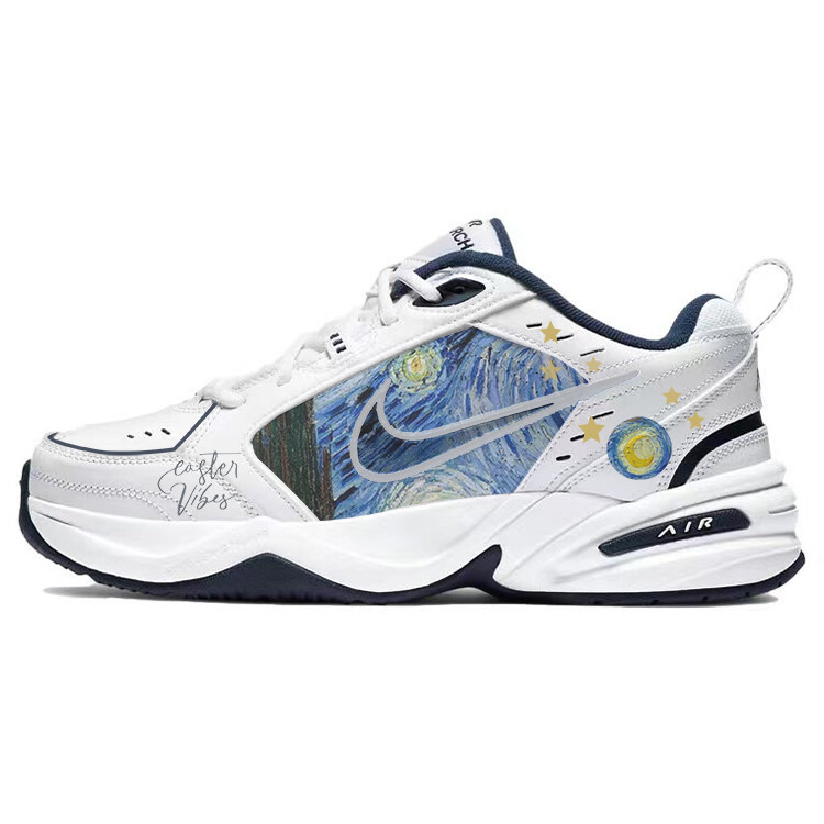 

Кроссовки Nike Air Monarch 4 Chunky Sneakers Unisex Low-Top White Blue, белый