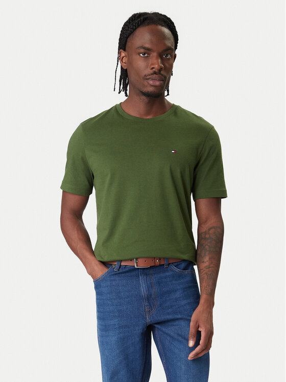

Футболка regular fit Ess Seasonal MW0MW39995 Tommy Hilfiger, зеленый