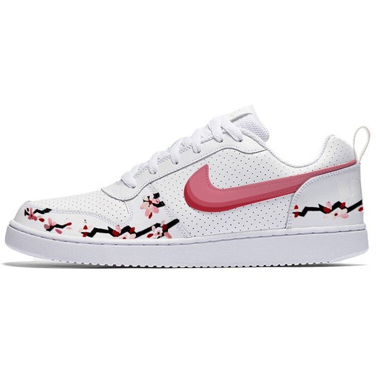 

Кроссовки Nike Court Borough Skateboarding Shoes Men Low-top White/pink, белый