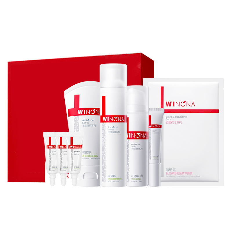 

Наборы для ухода за кожей без акне и осветления очищение для борьбы с акне, увлажнения, освежения и контроля жира Winona, Acne-Fighting Toner & Emulsion Advanced Set