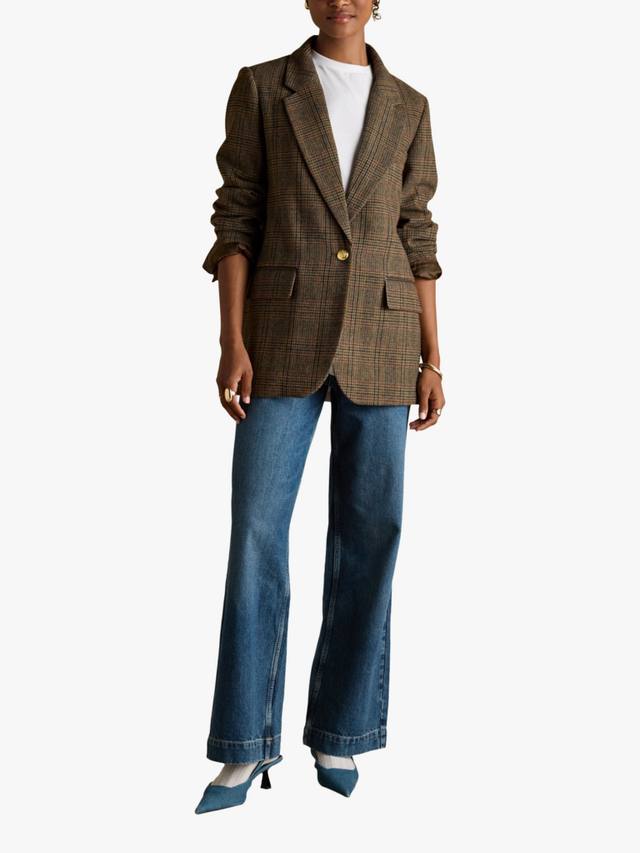 

Джинсы с высокой посадкой и широкими штанинами Joules, Indigo Wash