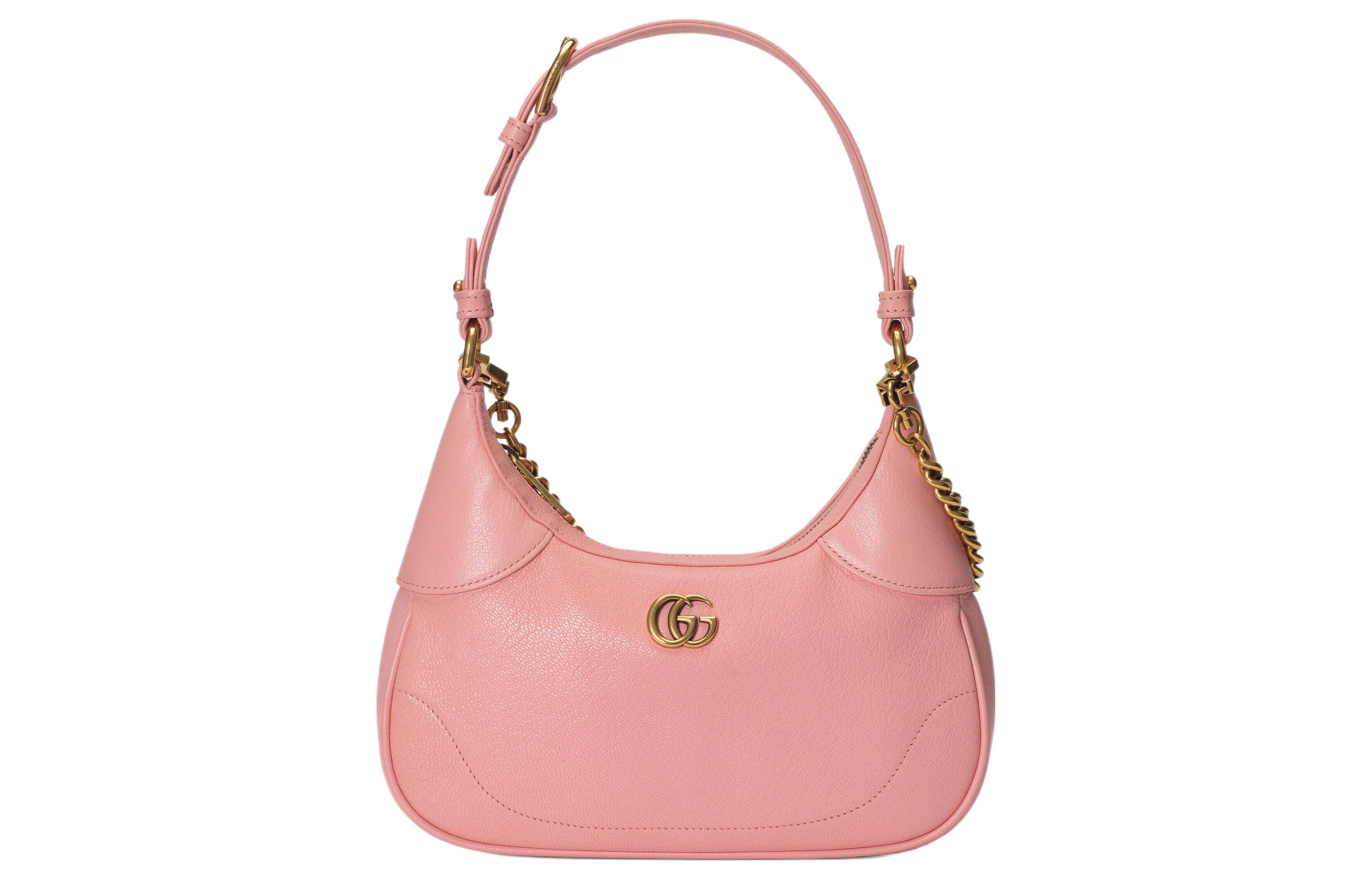 

GUCCI Сумка-мессенджер Aphrodite Leather Crescent, маленькая, женская, розовая