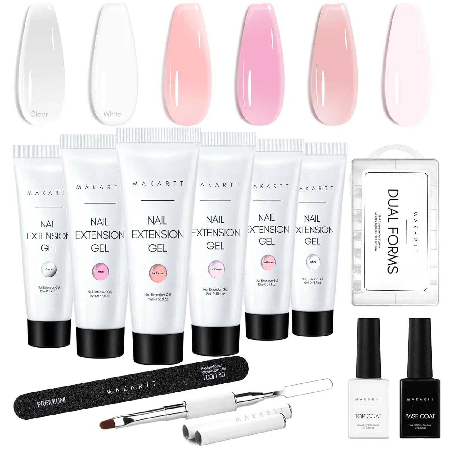 Набор полигелей для ногтей от Makartt Makartt, Poly Nail Gel, 6 Pieces