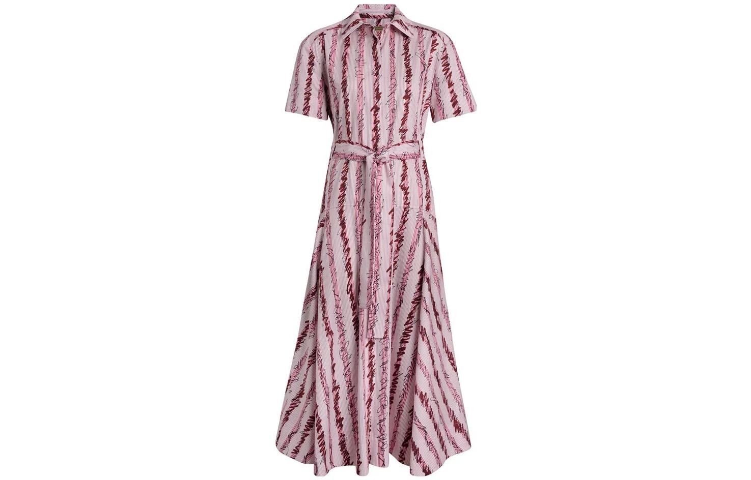 Платье женское Burberry с короткими рукавами, розовое