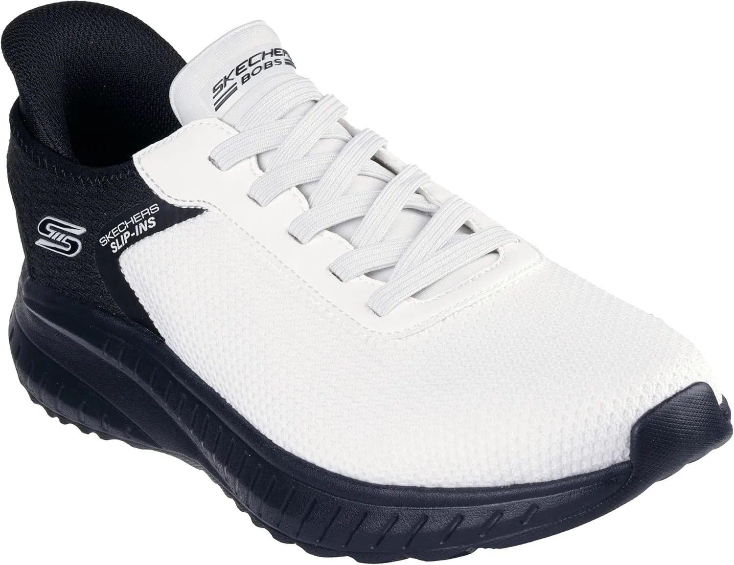 Мужские кроссовки Skechers Hands Free Slip-ins Squad Chaos - Balanced Edge, Black White — фото 4
