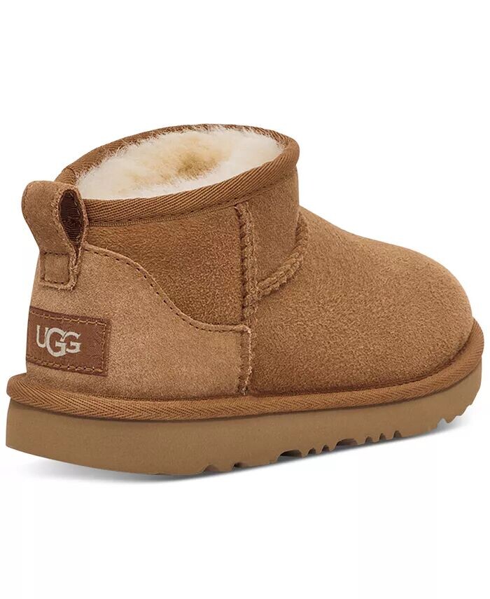 Детские классические ультра мини-сапожки из овчины Twinface Ugg, коричневый — фото 3