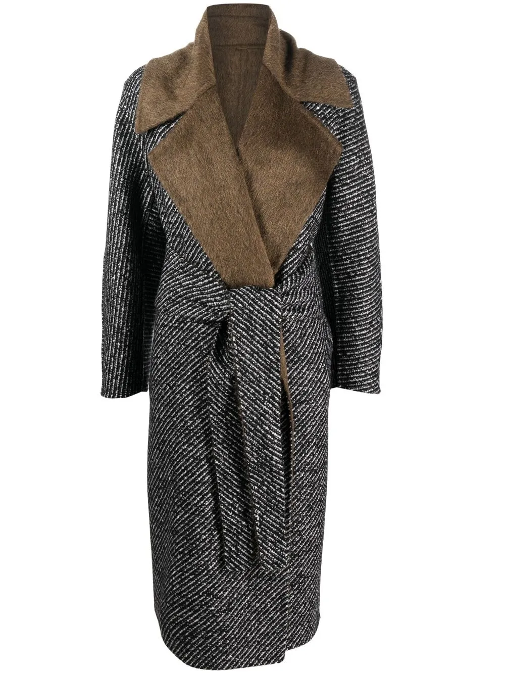 

Двустороннее стеганое пальто длины миди MAX MARA, черный