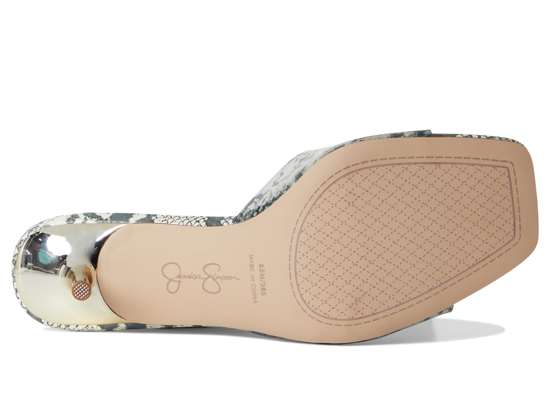 Туфли Jessica Simpson Celisha Lucite High Heel Sandals, Neutral Sienna Snake — фото 3