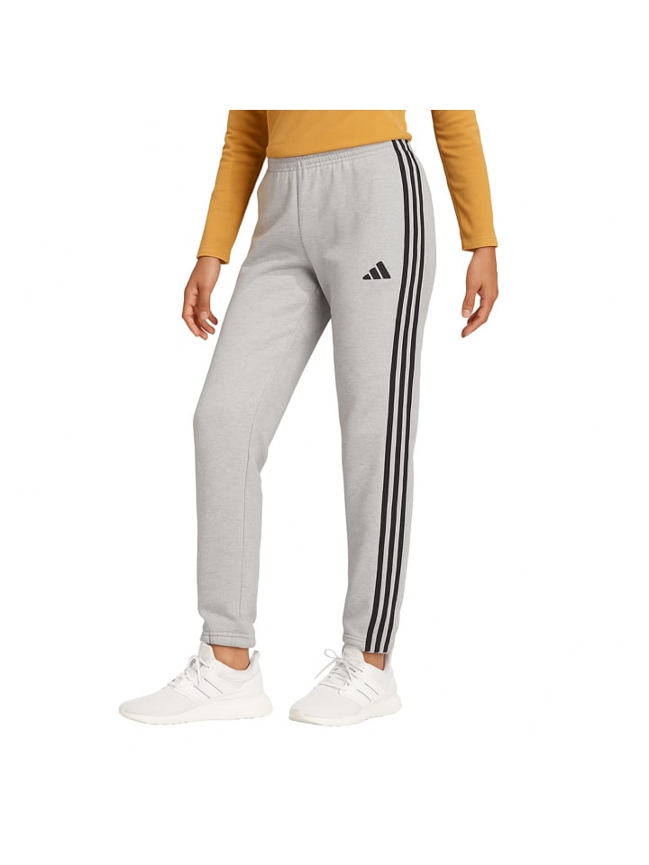 Спортивные брюки с тремя полосками серого цвета adidas — фото 2