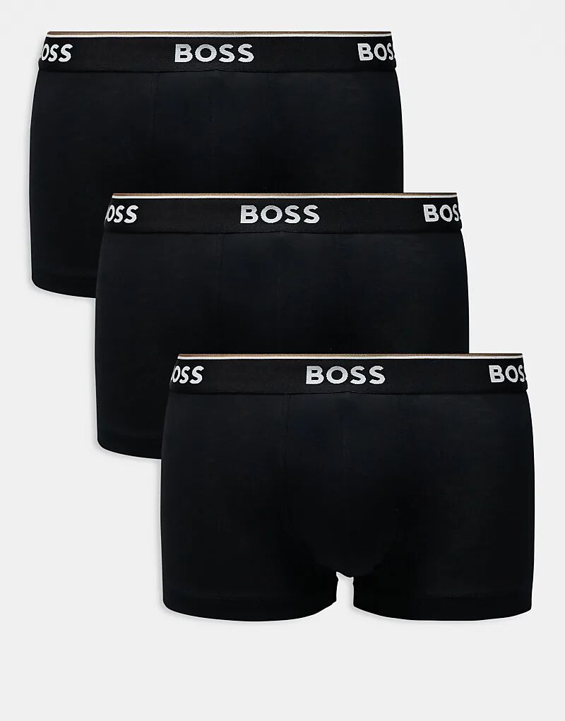 

3 упаковки трусов-транков черного цвета BOSS Bodywear