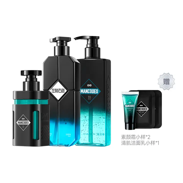 

Набор для ухода и очищения шампунь Oil Control Lightweight 400 г + гель для душа Refreshing 400 г + очищающее средство для лица 150 г MANCOES, Skincare Three-Piece Set[Cleansing Purifying]