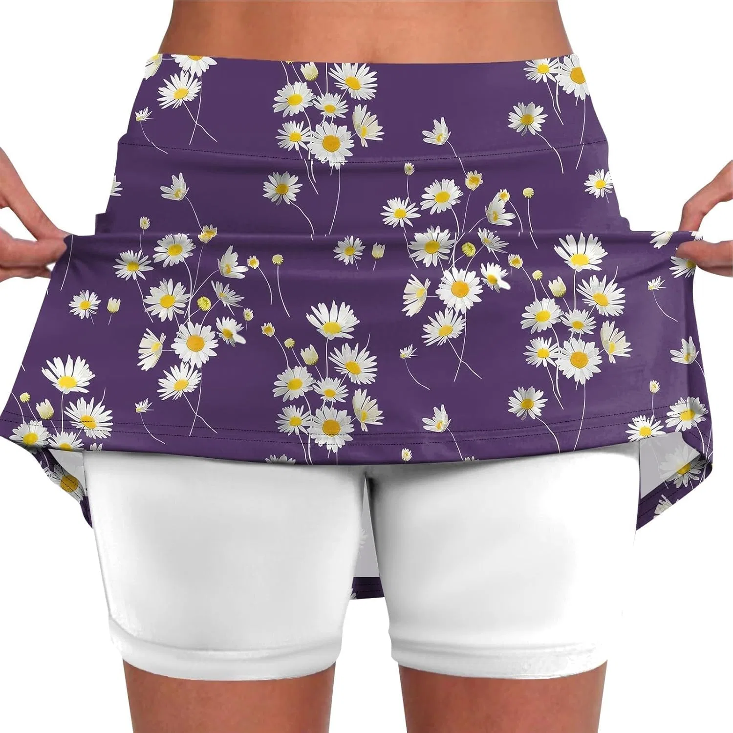 Юбка-шорты Athletic Skort с принтом Floral, 8-purple