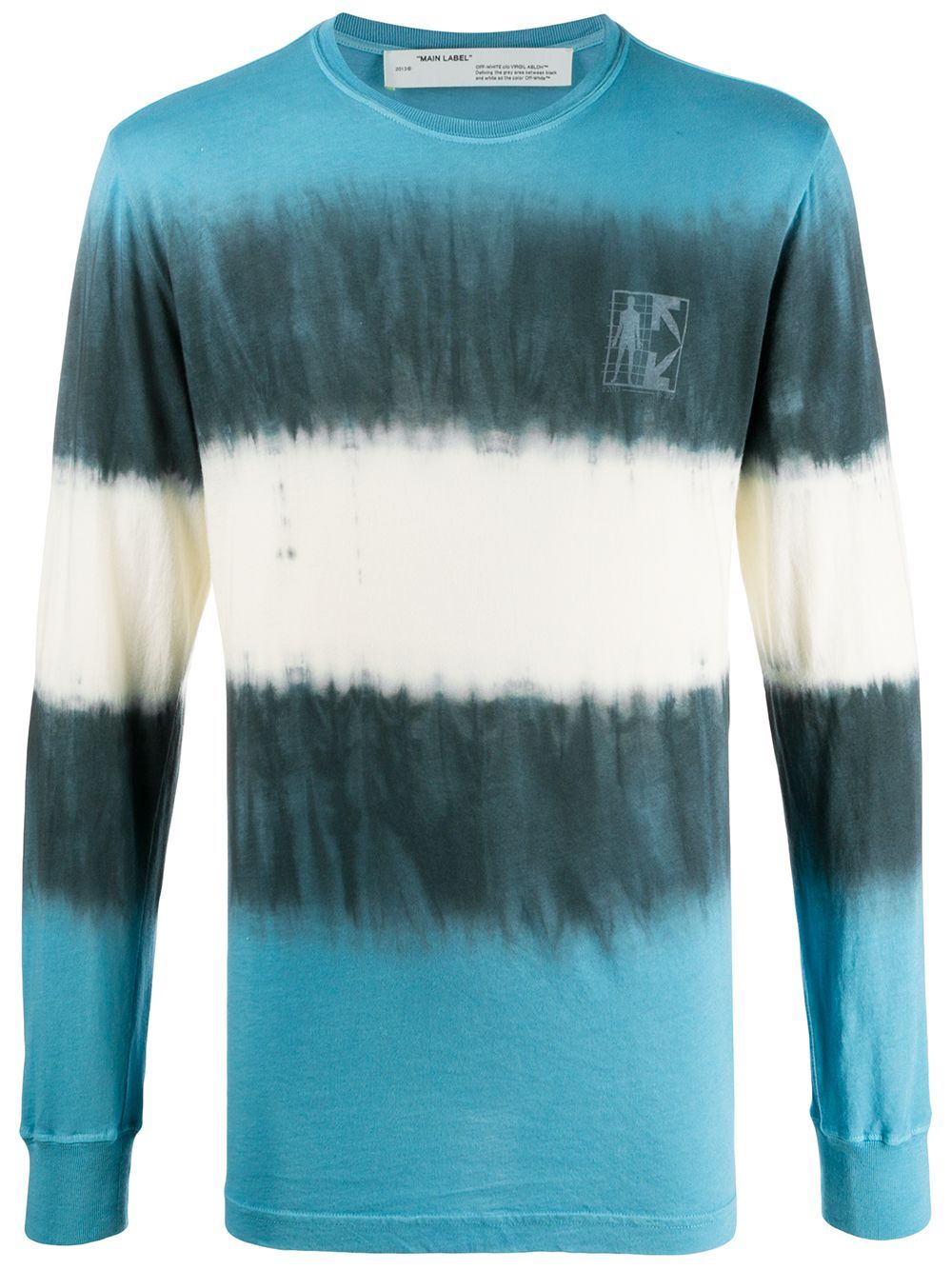 

Синяя хлопковая мужская футболка Off-White