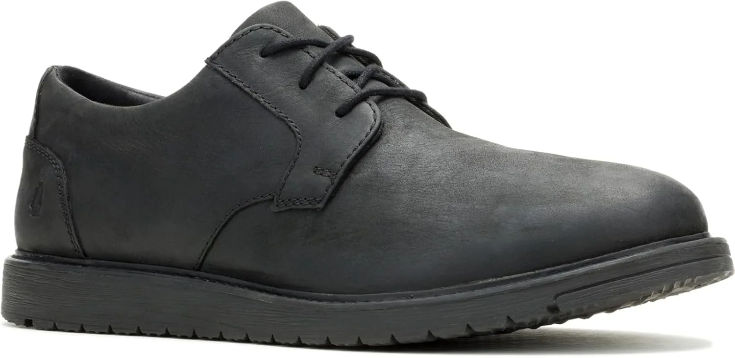 Мужские черные кожаные оксфордские туфли Hush Puppies Jenson Muddy River — фото 4