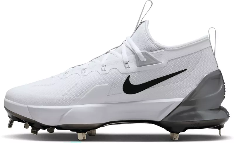 Мужские металлические бейсбольные бутсы Nike Force Zoom Trout 9 Elite, цвет White/Metallic Silver/Black — фото 2