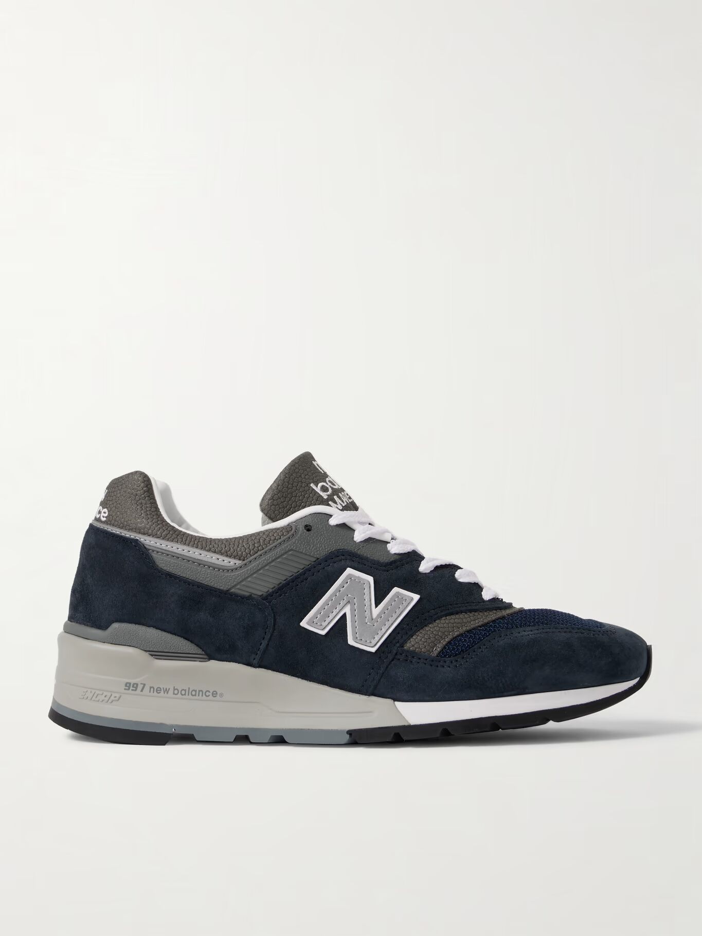 Кроссовки MiUS 997 из замши, сетки и кожи NEW BALANCE, темно-синий — фото 3