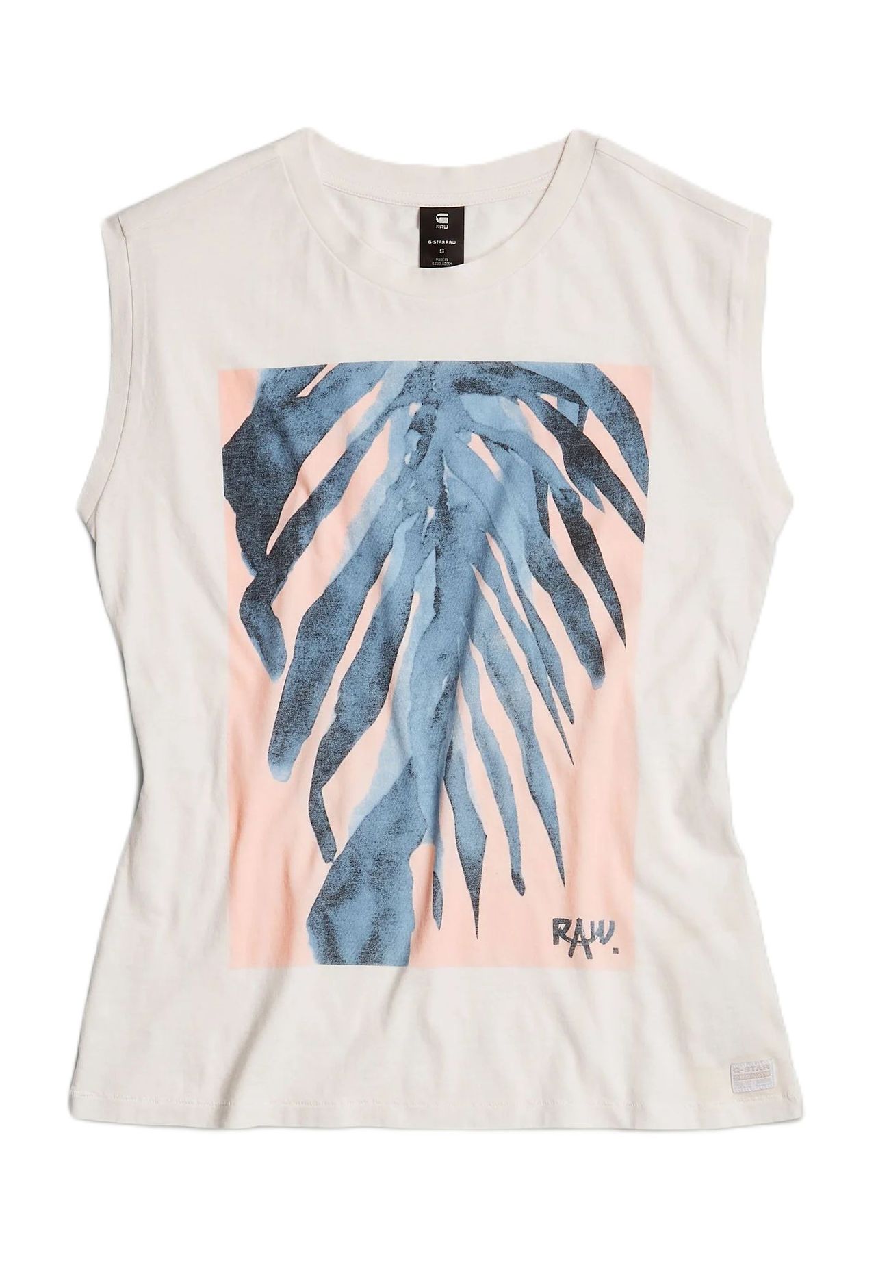 

Топ, хлопок, женский G-STAR RAW, цвет 1284 Lt Chalk