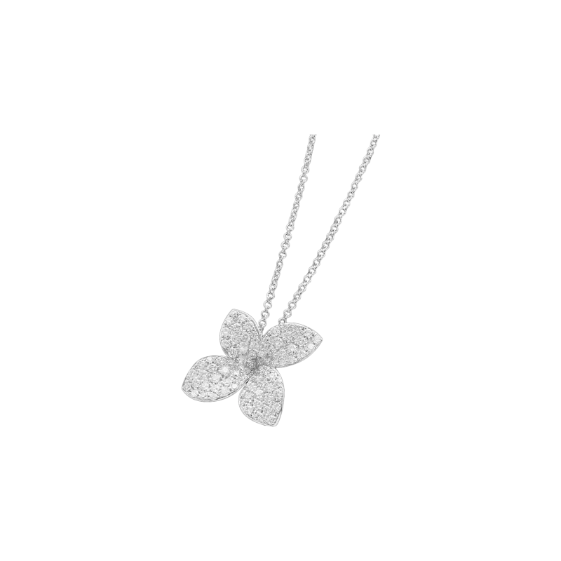 

Колье petit garden из белого золота с бриллиантами, средний цветок - 15373b PASQUALE BRUNI