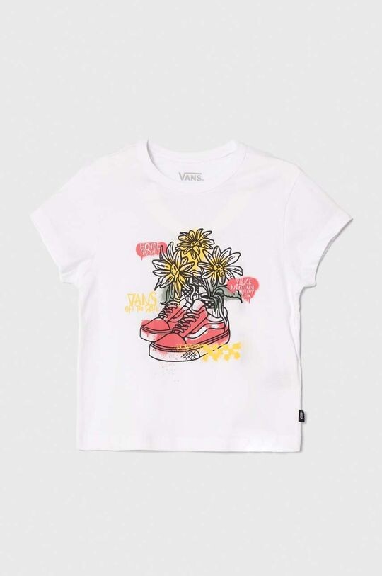 

Детская хлопковая футболка Vans, белый