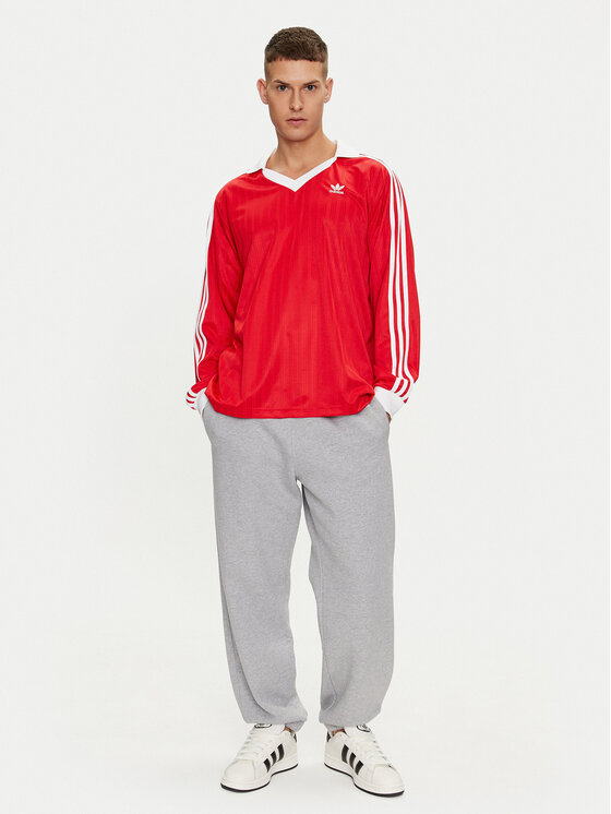 Лонгслив regular fit adicolor Piqué Football IX5226 Adidas, красный — фото 2