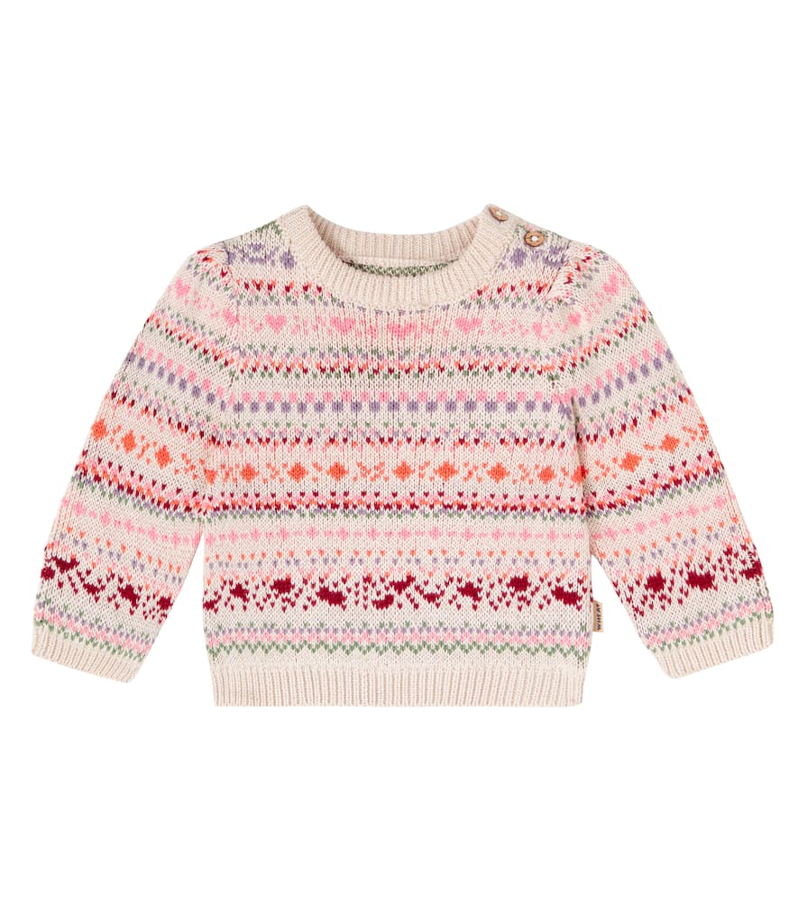 

Детский джемпер из жаккардового хлопка Baby Olga Wheat, Multi