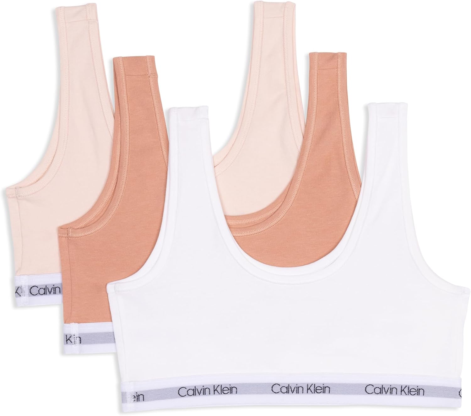 Комплект из 3 пар нижнего белья Calvin Klein для девочек, Ck Gradient Logo/Café Creme/Cream Tan — фото 2