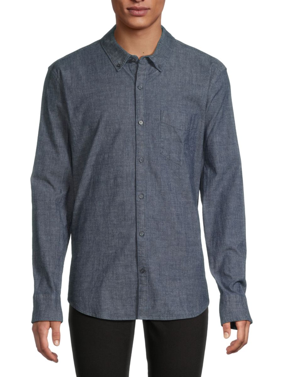 

Джинсовая рубашка с длинным рукавом True Classic, цвет Medium Indigo