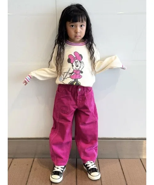 Свитер Gap × Disney Minnie Mouse для детей, хлопок 100%, длинный рукав, айвори — фото 3