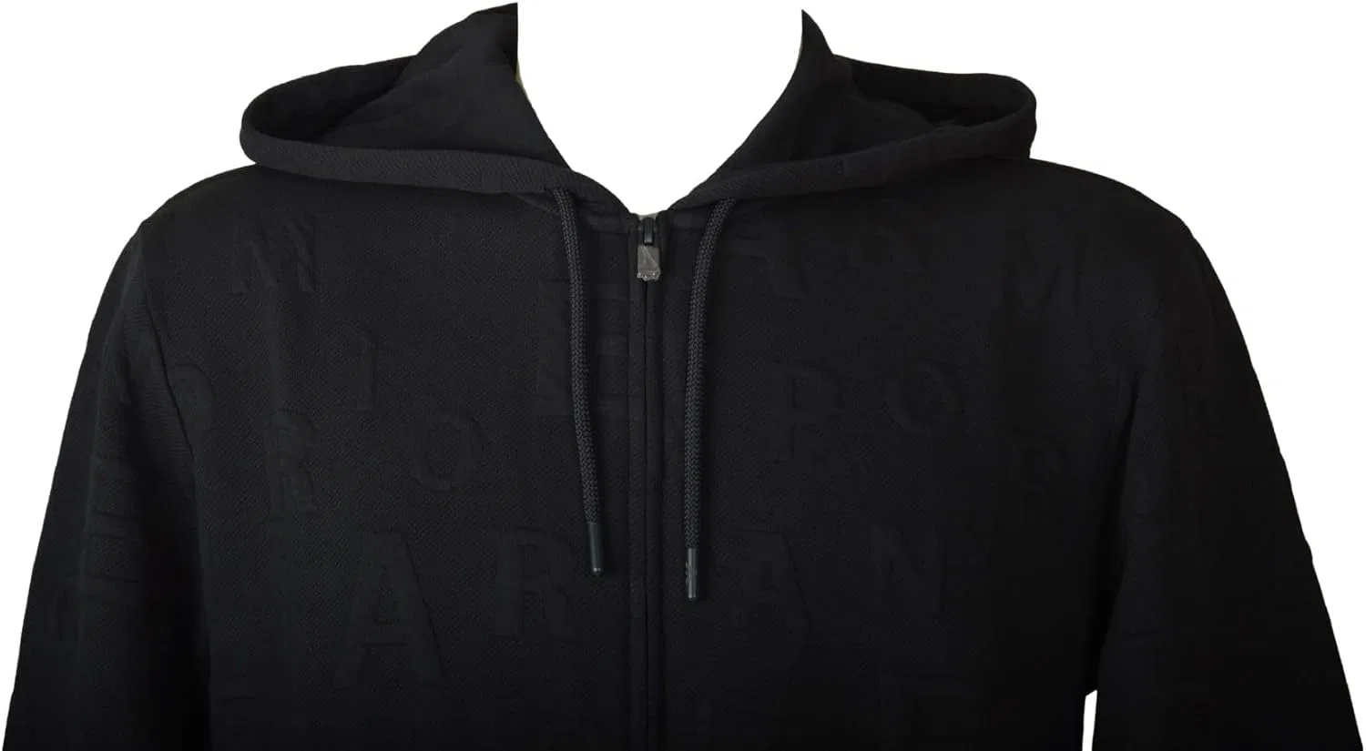 Мужская толстовка Emporio Armani на молнии, Armani Blue Jacquard — фото 2