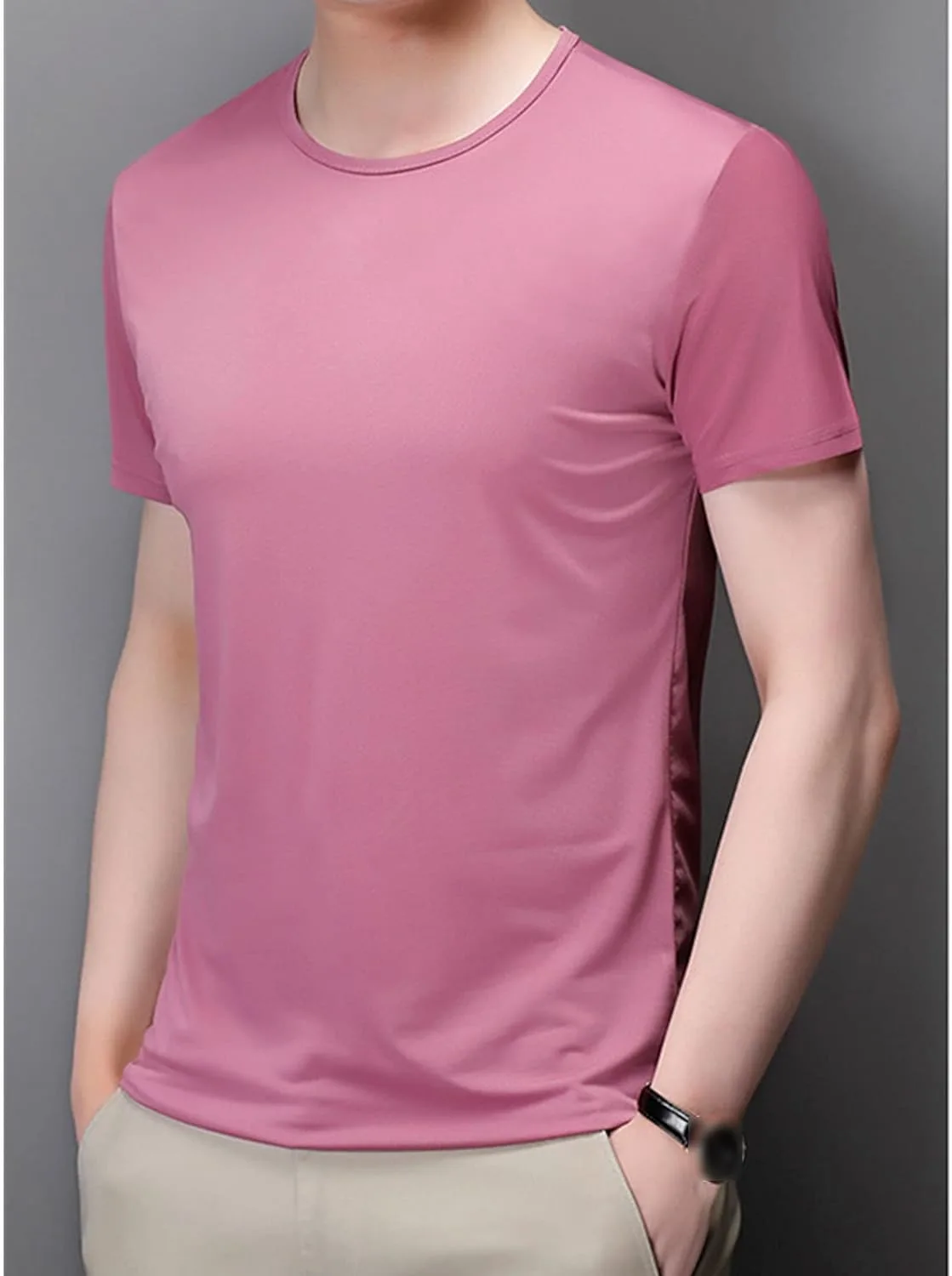 Мужская футболка с коротким рукавом и круглым вырезом Cotton — фото 3