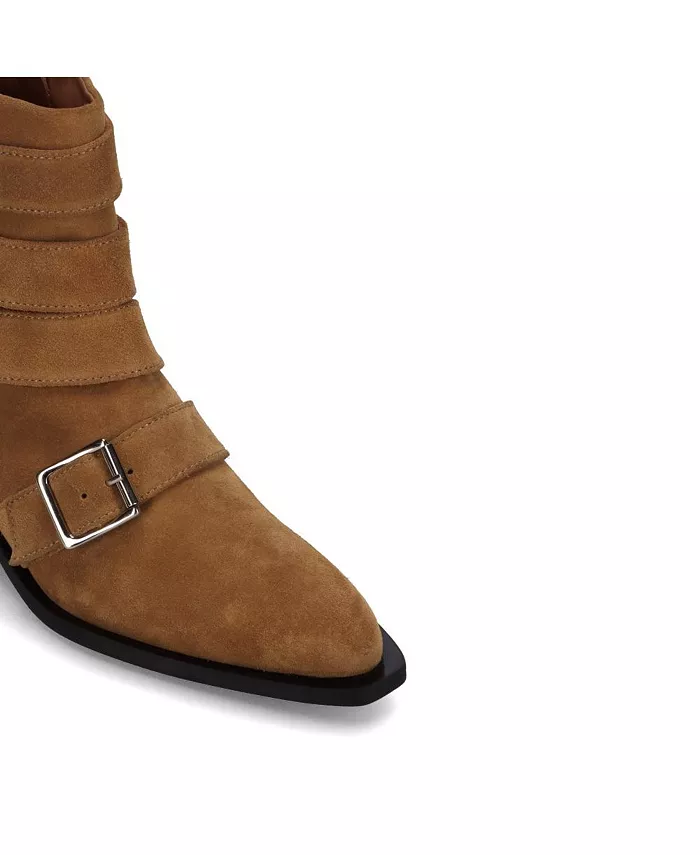 Eras Suede Tan кожаные сапоги до щиколотки Alohas, коричневый — фото 4