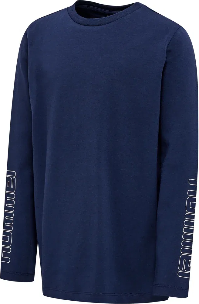 Футболка с длинным рукавом, хлопок, Hummel, синий