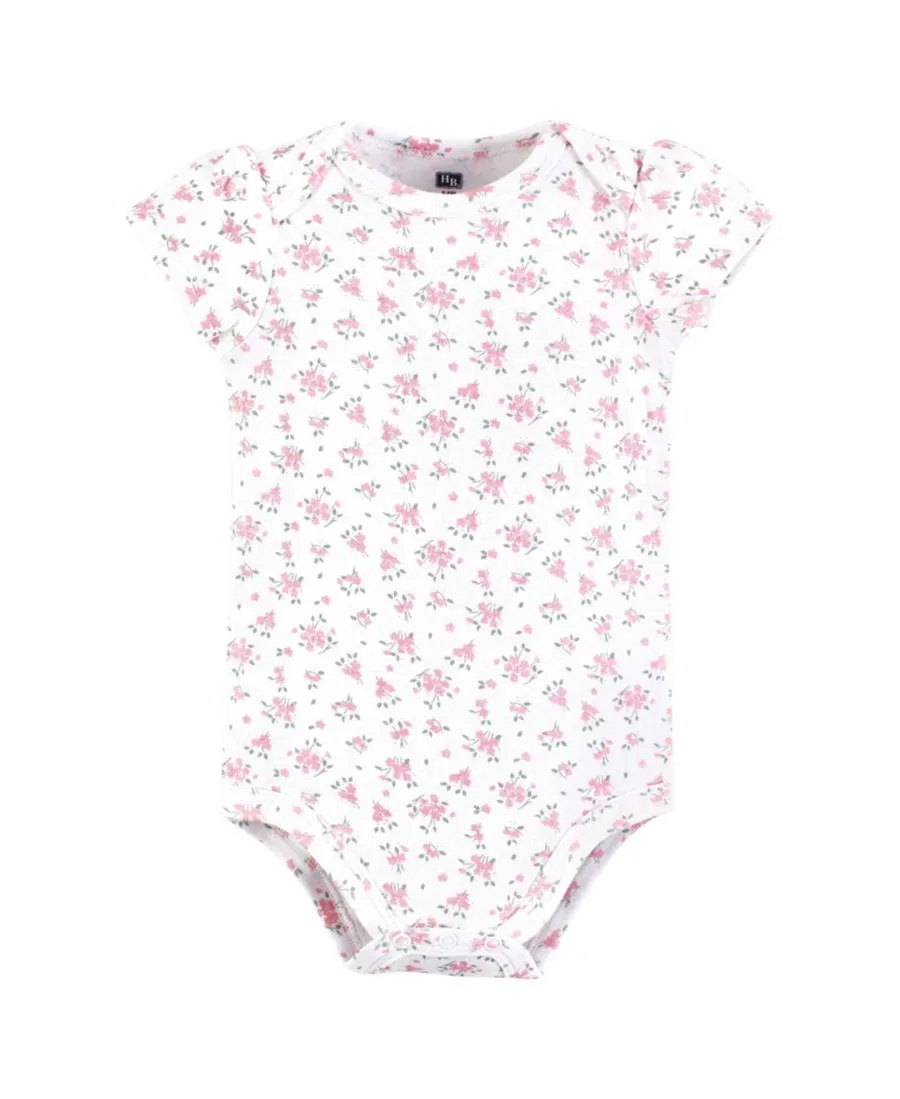 Комплект из 3 мягких хлопковых боди на каждый день Hudson Baby, Wild Flower Garden — фото 4
