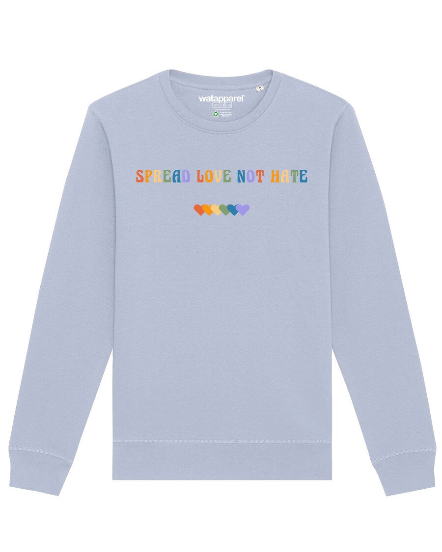 

Толстовка Watapparel Spread Love not Hate, светло-синий
