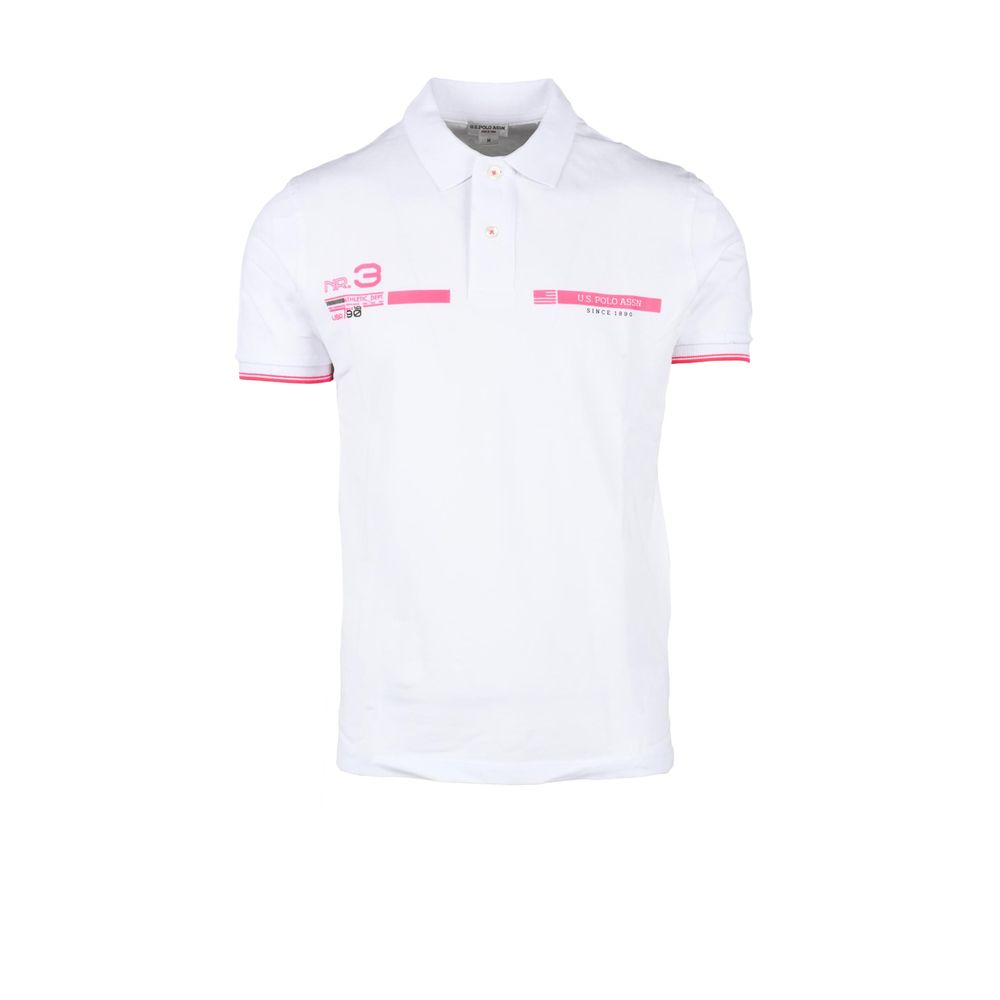 

Белая хлопковая рубашка поло U.S. Polo Assn.