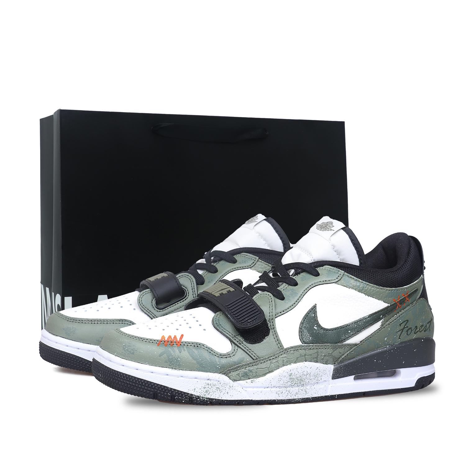 

Jordan Легкие баскетбольные кроссовки Legacy 312 Cushioning Low top Vintage мужские белые зеленые