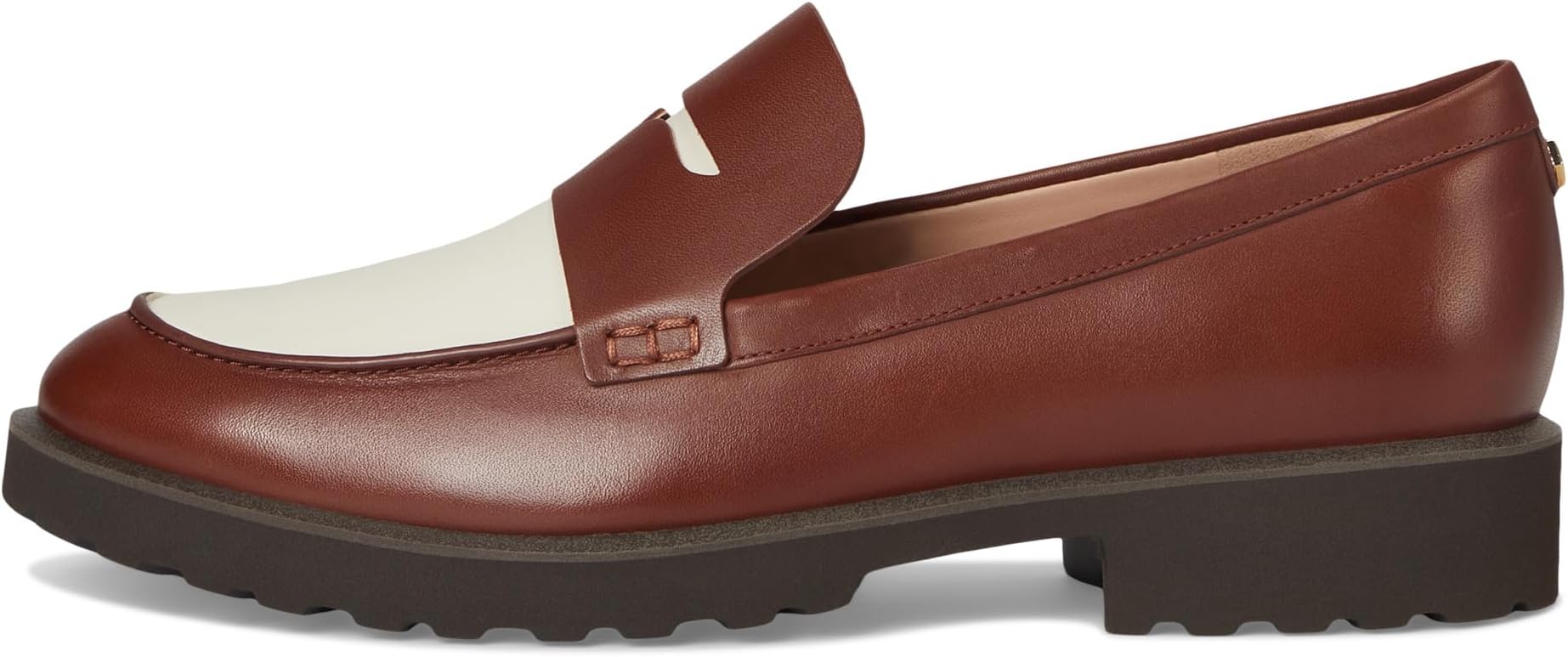 Лоферы Cole Haan Women's Gwendolyn Penny Loafers, Dark Cuoio/Ivory Leather — фото 4