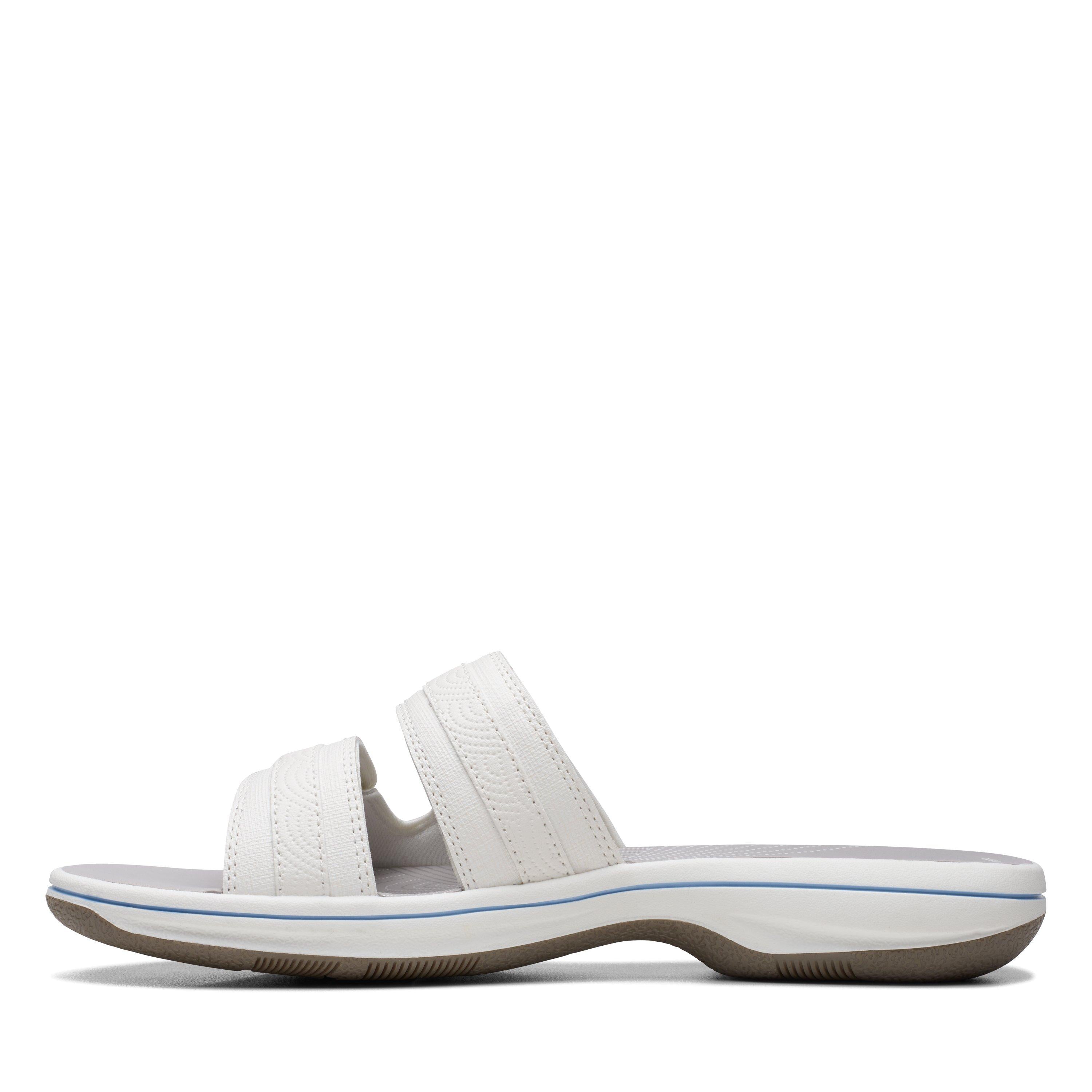 Классические мюли Clarks Breeze Piper в белом цвете из синтетического материала — фото 4
