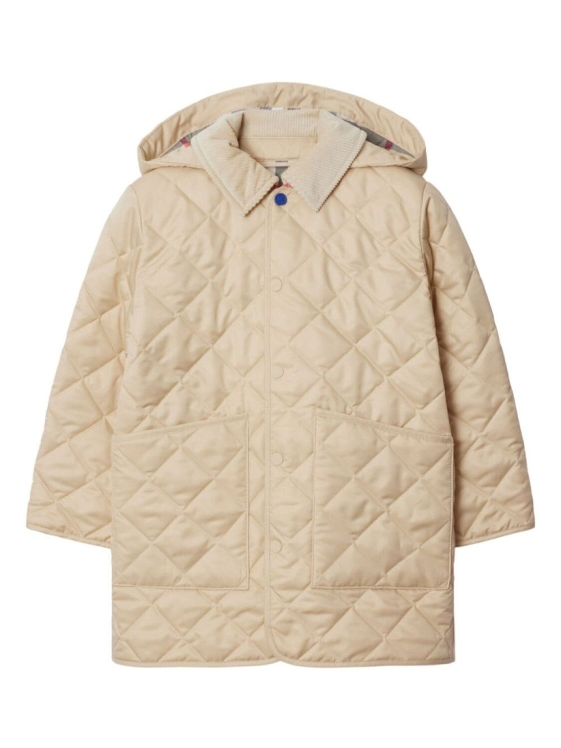 

Burberry Kids стеганая куртка с капюшоном, нейтральный цвет