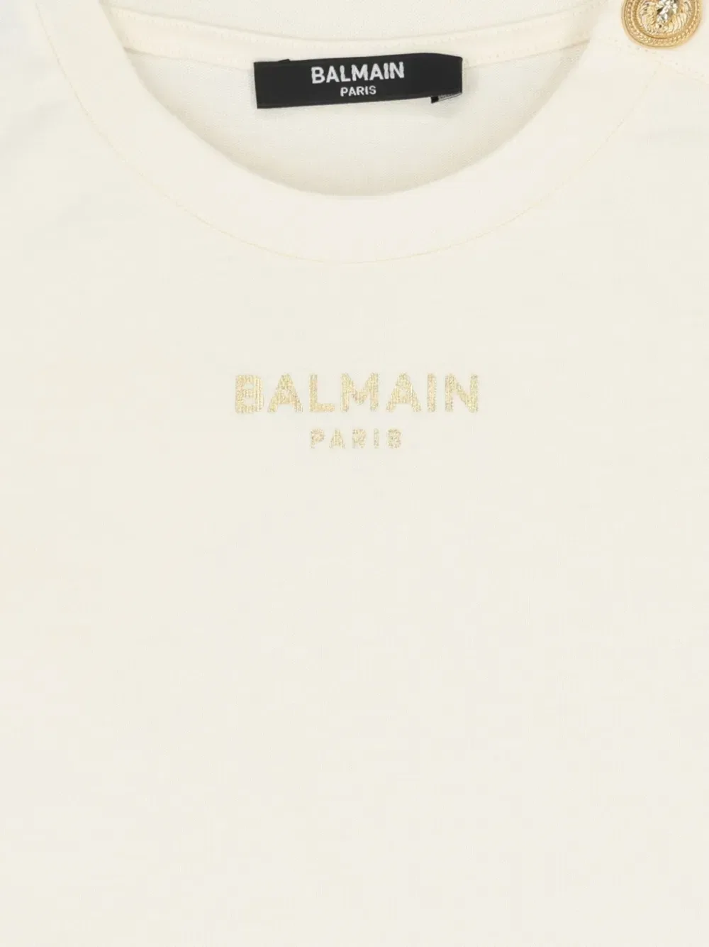 Футболка с пуговицами Balmain Kids, нейтральный — фото 3