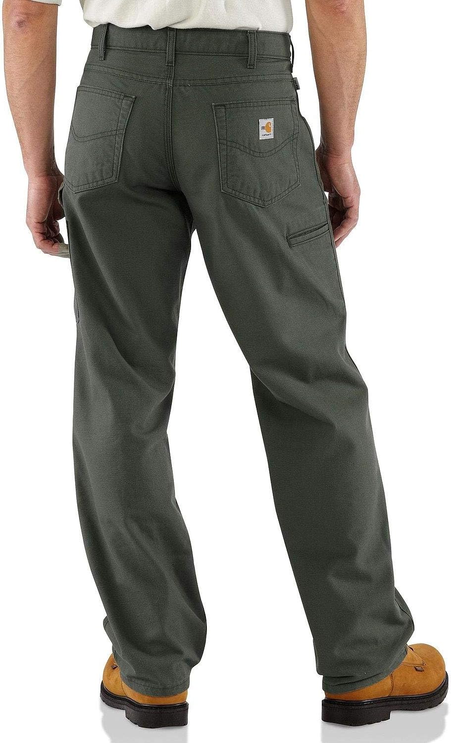 

Carhartt мужские FR свободные прямые брюки Canvas, Moss